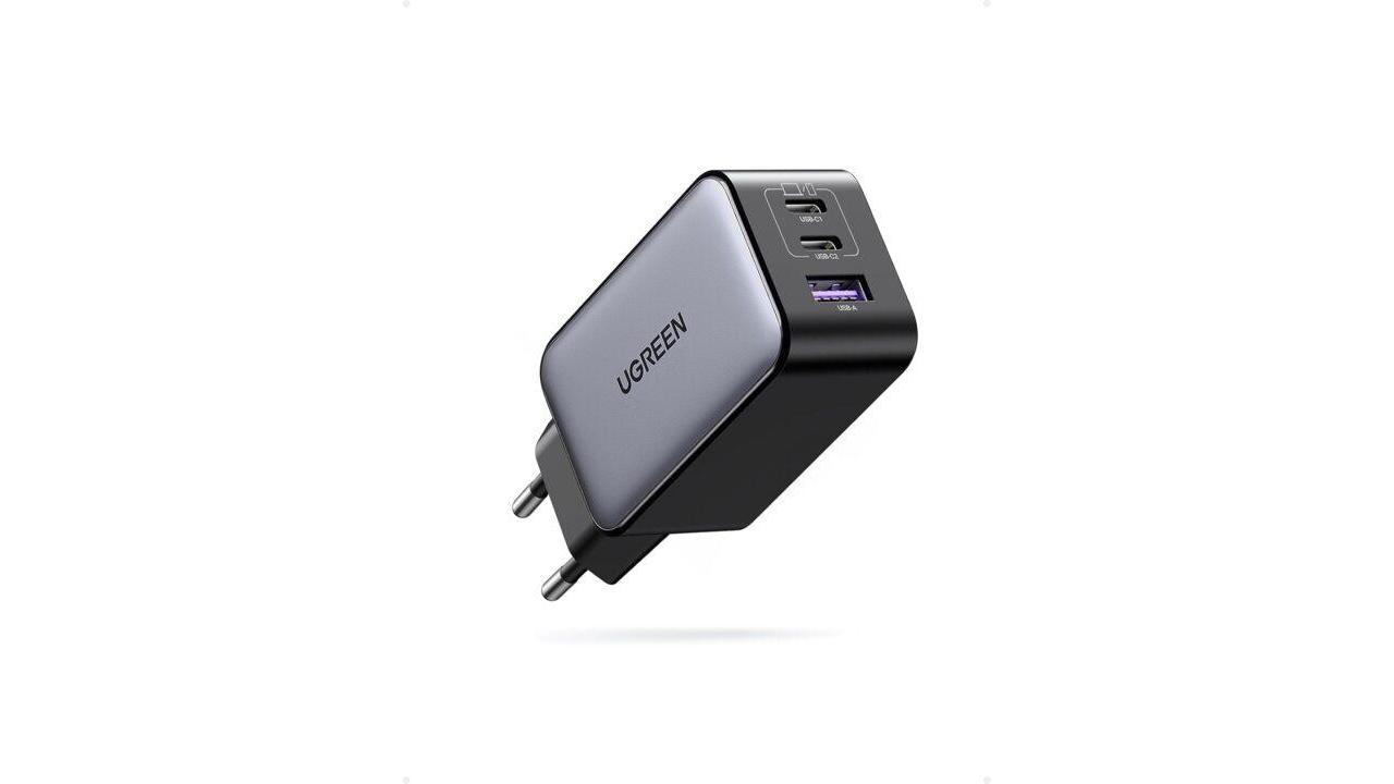 Nexode 65W Chargeur USB-C 3 ports (2 USB-C + 1 USB-A)